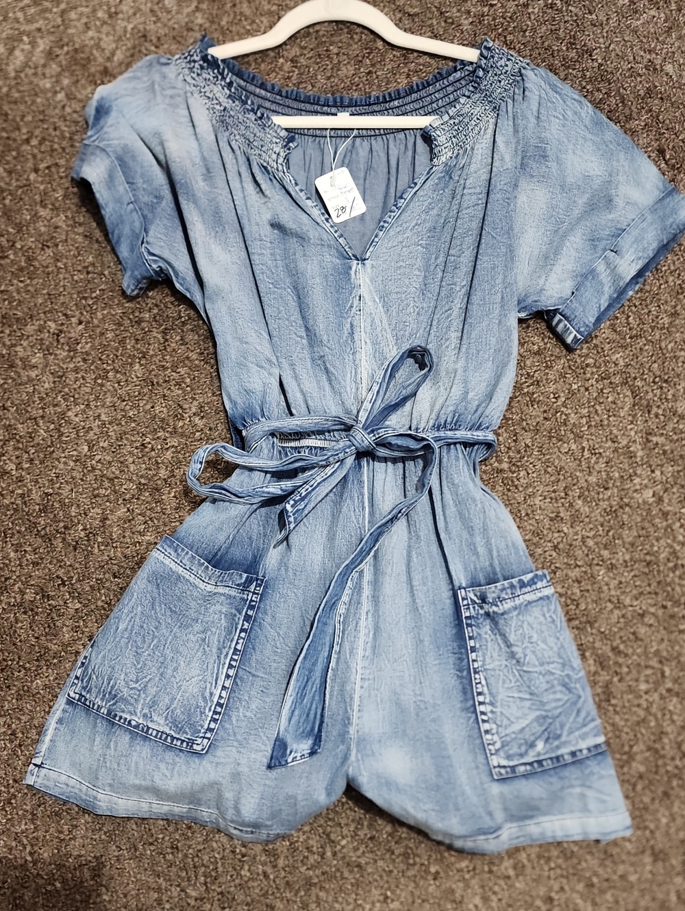 Chambray Blue One-Piece Romper